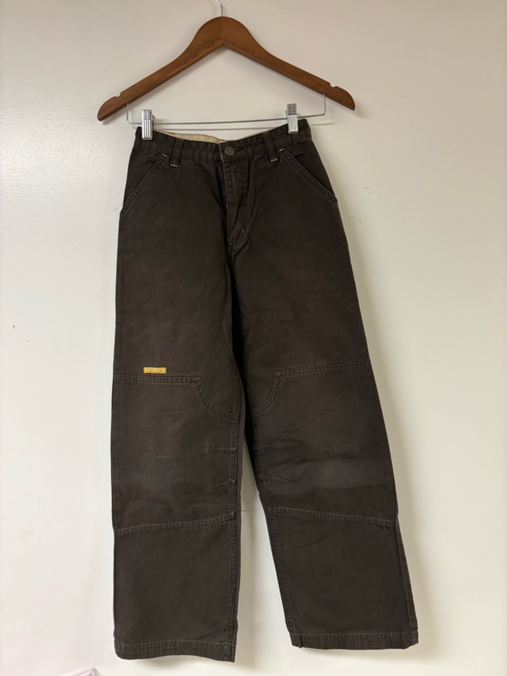 Ricano Dark Brown Workwear Carpenter Pants streetwear Utility 100% cotton